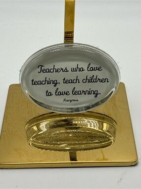 Inspirational Quote Glass Paperweight for Teachers